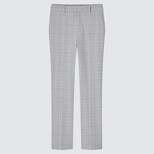 Uniqlo Men’s Cream and Brown Plaid Trousers